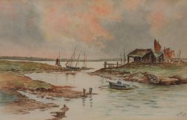 Attributed to Harold Williamson (British 1898-1972) watercolours, a pair of coastal landscapes