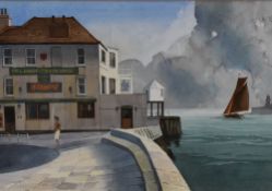 Duncan Webb (British b.1969) Portsmouth interest watercolour, a view of the historic grade II listed