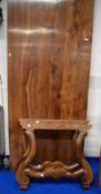 An Exotic hardwood dining table having scroll frame with cast fixings, approx. 200 x 84cm