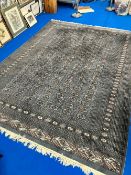 A modern Afghan Bokhara style carpet square , approx. 330 x 245cm