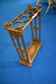 A Victorian cast stick stand in the Coalbrookdale style, with lozenge mark and numbered (possibly