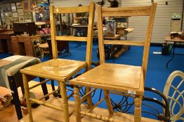 A pair of Victorian scumbled bedroom chairs