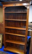 A modern mahogany bookshelf, height approx. 190cm