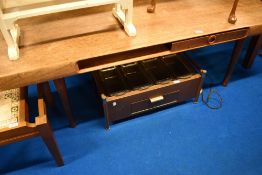 A mid Century teak coffee table , John Anderson, with integral drawer, approx 158 x 74cm