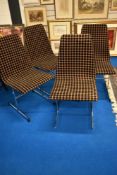 Set of 4 mid century chairs by Tim Bates for Pieff, Lisse style, reupholstered