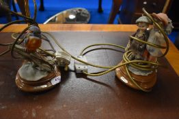 Two modern figural table lamps