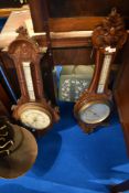 Two aneroid barometers