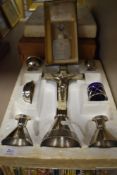 An early 20th century Catholic communion service pack.