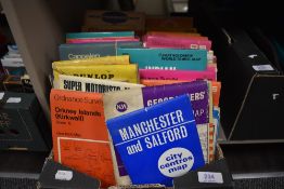 A collection of early 20th century and later Ordnance survey guides and road maps.