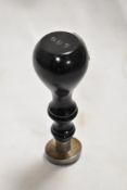 An ealry 20th century letter stamp or wax seal having a Heraldic Crest of lion and Unicorn.