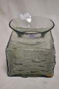 A mid century Dartington Frank Thrower bark pattern vase.