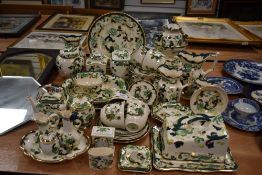 A nice selection of Masons Chartreuse patter tea dinner and decorative wares.