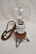 A modern light made from genuine vintage industrial parts.
