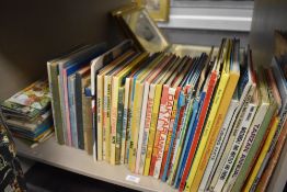 A selection of vintage 1970's childrens comic book annuals including Misty, Tarzan, Toby etc.