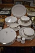 A Royal Worcester Corinth Platinum part dinner service, as new.