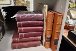 A set of library books of German interest Goethes works set of six bound volumes.