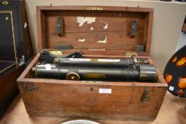 An early 20th century C. Baker 244 high Holborn London 3693 surveyors Dumpy Level in original