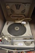 A vintage Philips portable record player.