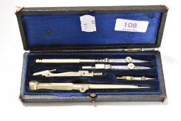 An early 20th century geometry set.