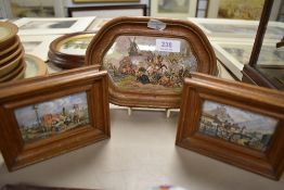 Three Victorian Pratt ware paste pot lids including Wooverman Pinx.