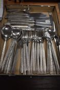 A set of mid century Viners bark pattern cutlery.