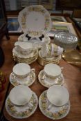 A vintage Colclough Hedgerow pattern part tea service.