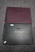 Two vintage Rolls Royce and Bentley car advertising brochures.
