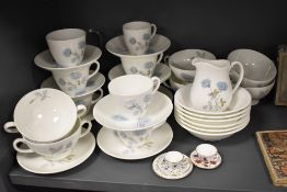A Wedgwood Ice Rose pattern part tea service.