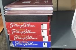 SG DEVON 2 PEG ALBUMS x 5, UNUSED + 7 EXTRA PACKS OF INSERTS 5 black 2 peg Devon Albums (4 boxed)