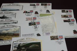 GB 2016 FLYING SCOTSMAN, RETURN TO THE RAILS, SET OF 9 BUCKINGHAM COVERS A beautiful set of 9 covers