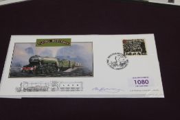 GB 1999, BRADBURY FLYING SCOTSMAN COVER, SIGNED IN INK BY ARTIST Fine limited edition cover from