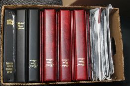 BOX WITH 9 KESTREL FIRST DAY COVER ALBUMS ALL WITH PLENTY OF INSERTS Box with 9 Kestrel and a Thames