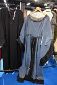 A retro medieval style fancy dress outfit and a vintage black kaftan.
