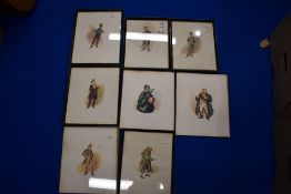 After Joseph Clayton Clarke (Kyd) (British 1857-1937) a group of eight colour prints, characters