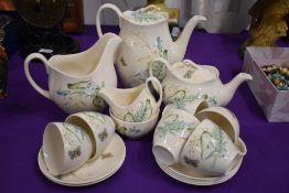 A Johnson Brothers part tea service for six.