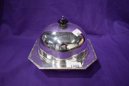 An early 20th century silver plated muffin dish.