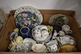 A Royal Albert 'Jemima Puddleduck' tea cup and saucer and similar including Villeroy & Boch, a Royal