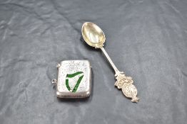 An early George V silver 'The King's Own' spoon, surmounted with Royal cipher and regimental
