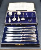 A cased set of six George V silver teaspoons, Old English pattern with gadrooned edge detail,