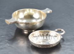 An Edwardian silver quaich, of plain traditional form, marks for Chester 1907, maker George Nathan &