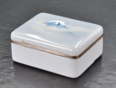 A Meiji period Japanese Musen or 'wireless' cloisonne enamel box, the lift-off cover decorated
