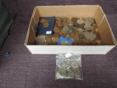 A collection of GB Coins including approx 3.5oz of Silver, many used coins seen