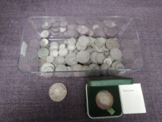 A collection of mainly GB Silver Coins, approx 13oz, many good coins seen including Silver Proof