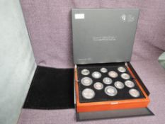 A Royal Mint The 2018 United Kingdom Premium Proof 13 Coin Set with certificate and outer card box