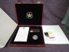 The Queens Golden Jubilee 2002 Falkland Islands 25 Crown Sized Silver Proof Coin Set, in leather