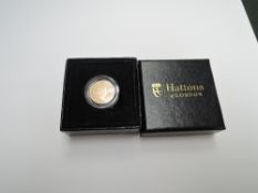 A Tristan Da Cunha 2020 Gold 1/4 Sovereign, commemorating Dunkirk, in case
