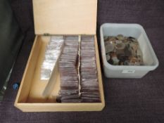 Two boxes of GB & World Coins, loose and in coin wallets, many coins seen