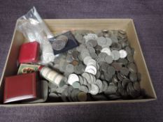 A tray containing mainly GB Coins, 11 x 50p including 2022 70 Anniversary 50p, small amount of
