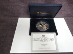 A Westminster 70th Anniversary of the Battle of Britain Five Ounce Silver Coin, Guernsey, 2010,