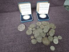 A collection of GB & World Silver Coins including approx 7oz of Silver, two Silver Proof 1981 Crowns